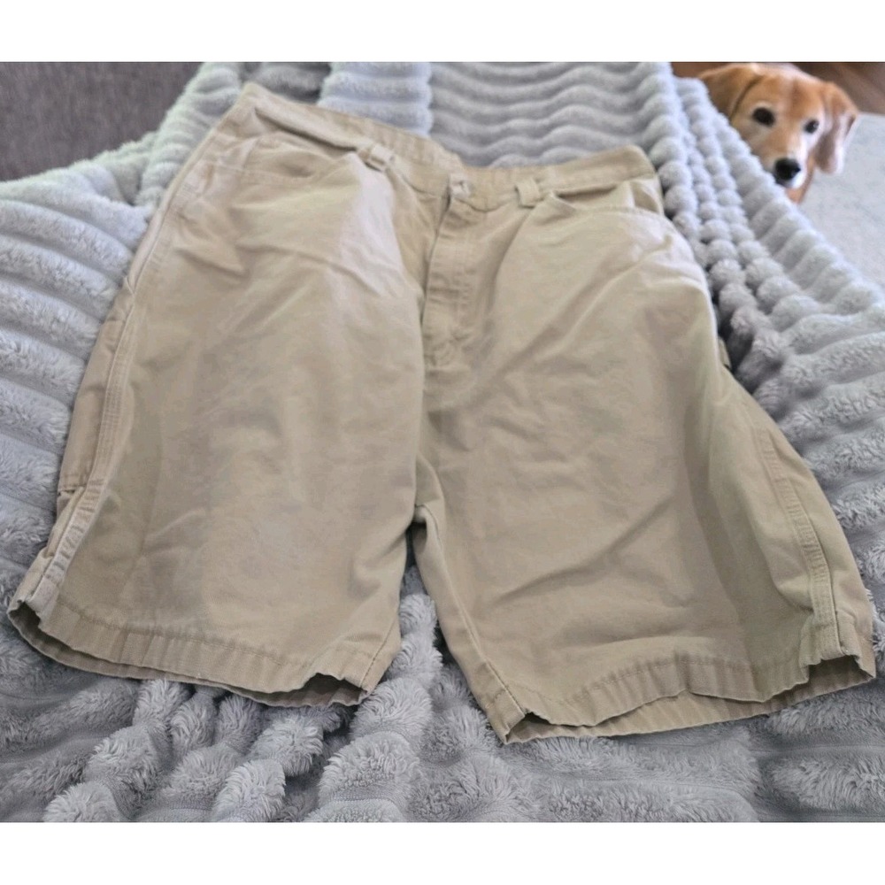 Carhartt‎ Mens Tan Canvas Work Shorts Khaki Relaxed Fit Size 35 x 10